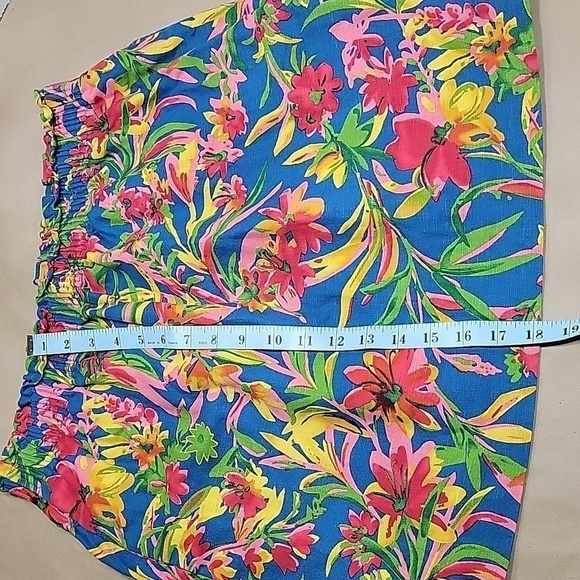 J. Crew, Size 10 Tropical Floral Skirt, Elasticized Waistband, Linen Blend, EUC - Picture 8 of 11